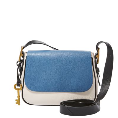 Harper Small Saddle Crossbody - Fossil