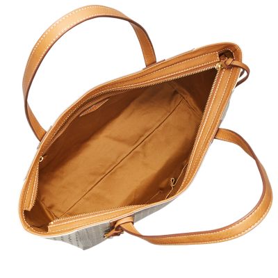 fossil emma tote tan