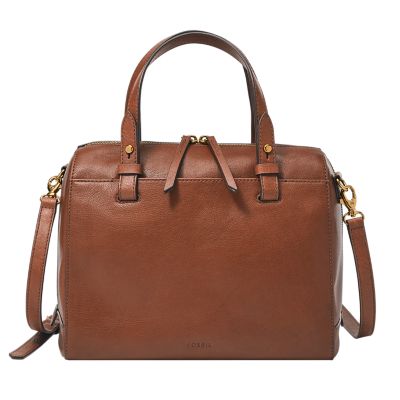 fossil leather satchel