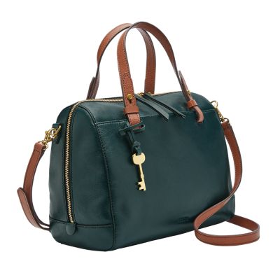 Fossil rachel leather satchel sale