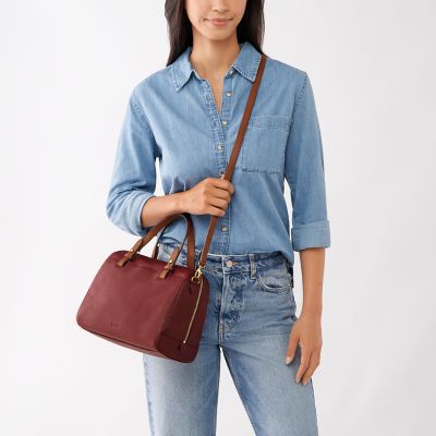 Fossil rachel best sale satchel steel blue