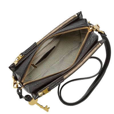 fossil leather sling bag