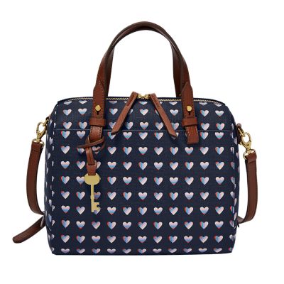 Fossil rachel satchel blue multi sale