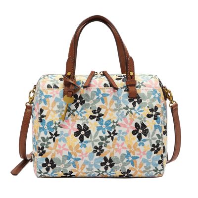 Fossil rachel satchel store blue multi