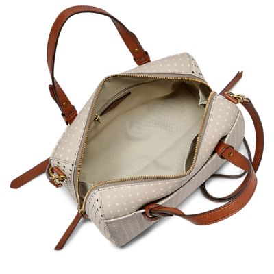 fossil leather satchel bag