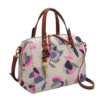 5462 FOSSIL Rachel Satchel FLORAL MULTI WHITE |