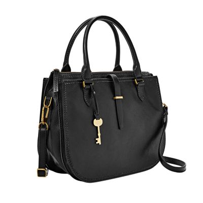 fossil ryder satchel black