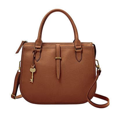 fossil leather satchel