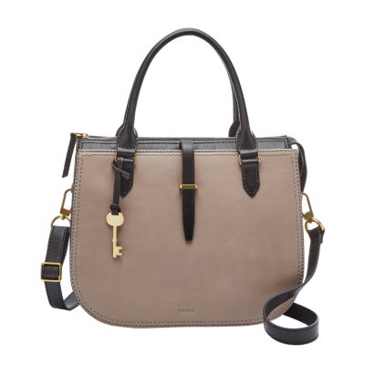 Fossil ryder leather discount satchel