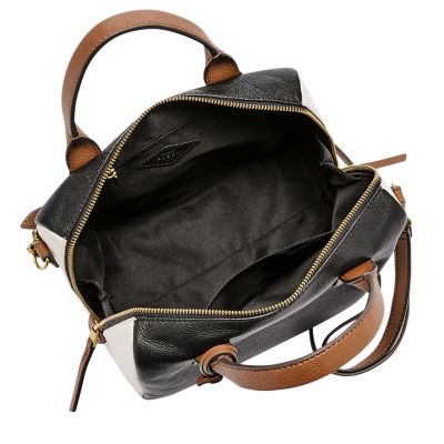 fossil fiona satchel black