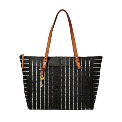 fossil black tote