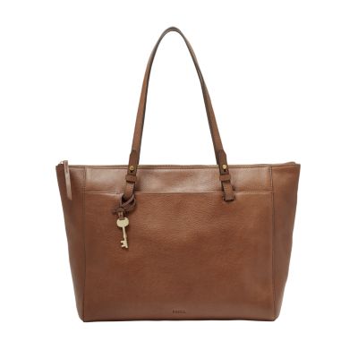 Fossil rachel leather 2024 tote with zipper