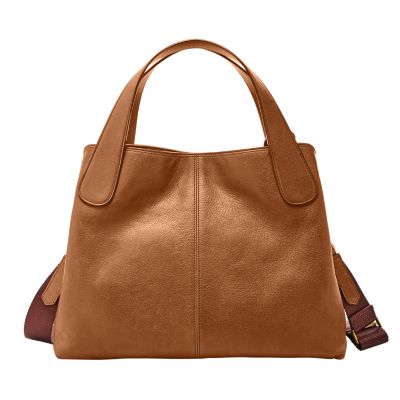 Buy Fossil Maya Brown Solid Leather Shoulder Bag For Women At Best