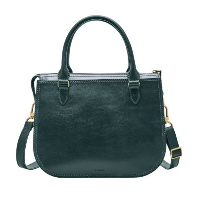 Fossil ryder mini online satchel chambray