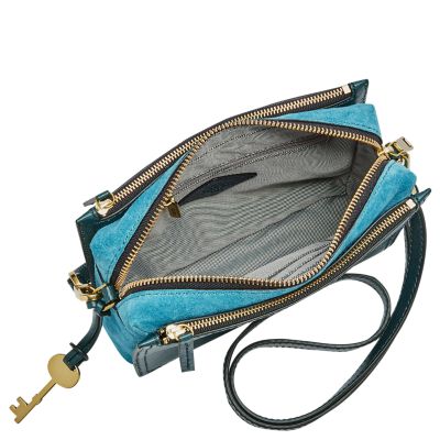 Fossil campbell crossbody blue new arrivals