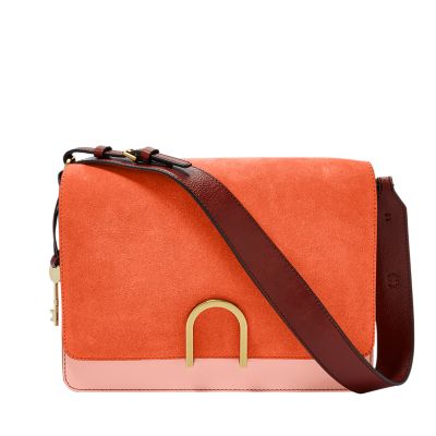 Fossil finley leather store shoulder bag