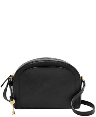 fossil black and white crossbody