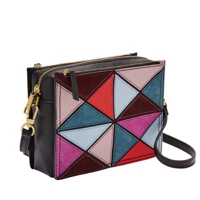 Fossil campbell deals crossbody patchwork