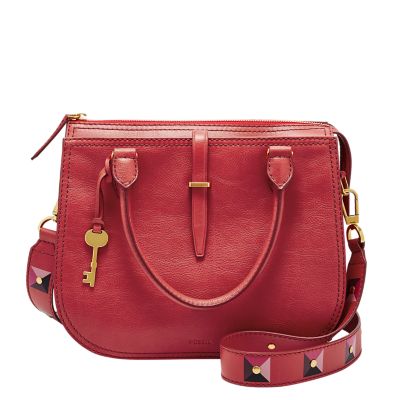 Fossil ryder hot sale satchel pink