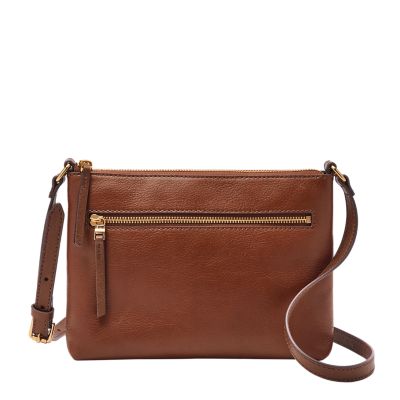 fossil leather crossbody purse