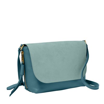 fossil maya crossbody blue