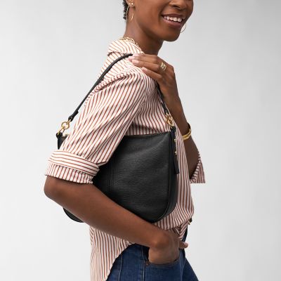 FULEADTURE Crossbody Bag Women's Wide Strap Bum Bag Women's Stylish Thick  Chain Chest Bag PU Leather Women's Shoulder Bag Fashion Shoulder Bag  Handbags,Black 