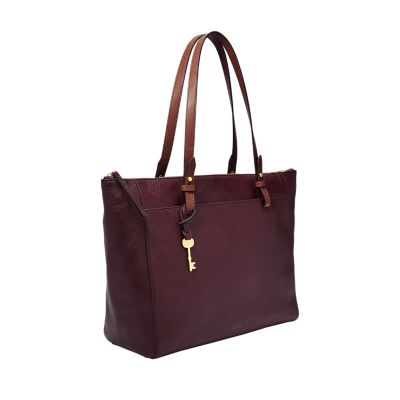 fossil rachel tote fig