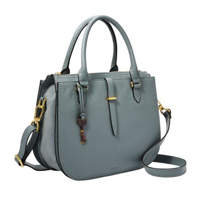 Fossil ryder mini online satchel chambray