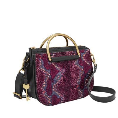 Fossil ryder satchel online pink