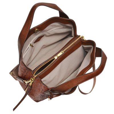 Fossil maya 2025 leather satchel