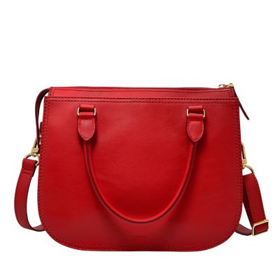 Fossil ryder leather online medium satchel