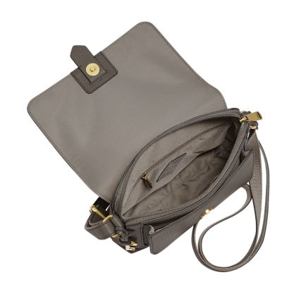 fossil grey crossbody bag