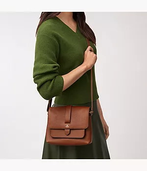 Small Leather Crossbody Bag Vintage Small Crossbody Pouch Vintage Tan Leather Pouch Long Strap Crossbody Bag Vintage Leather Pouch Bag Tan
