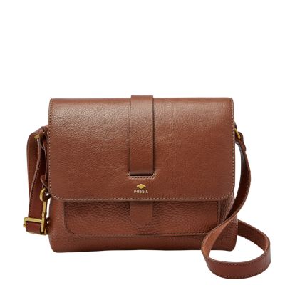 fossil genuine leather handbags