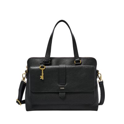 fossil leather satchel