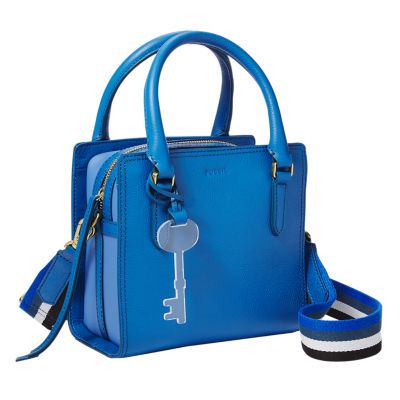 fossil blue crossbody bag