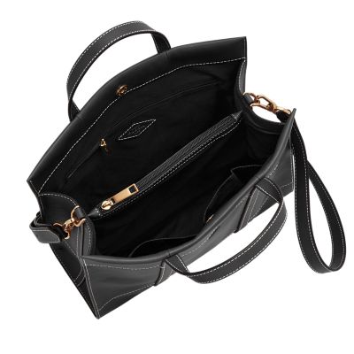 Fossil carmen shopper black new arrivals