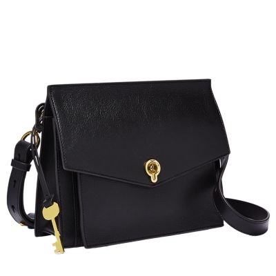 fossil black crossbody bag