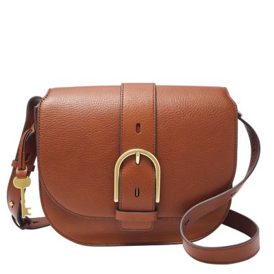 brown crossbody saddle bag