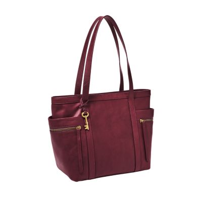 Fossil caitlyn leather tote new arrivals