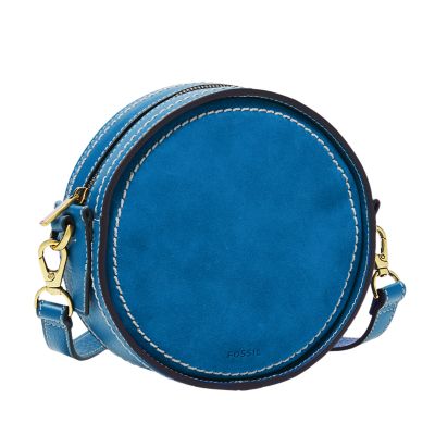 blue fossil purse