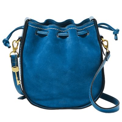 blue fossil purse