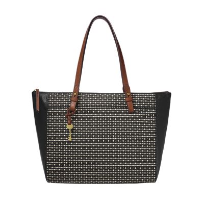 Fossil best sale tote black