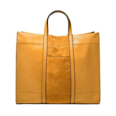 fossil mustard yellow handbag