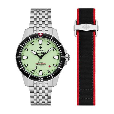 Zodiac x RedBar Pro-Diver Automatic Stainless Steel Watch