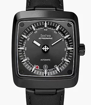 Limited Edition Astrographic Automatic Black Leather Watch