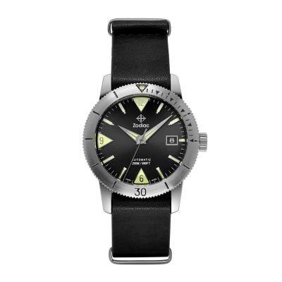 Super Sea Wolf 53 Skin Automatic Black Leather Watch