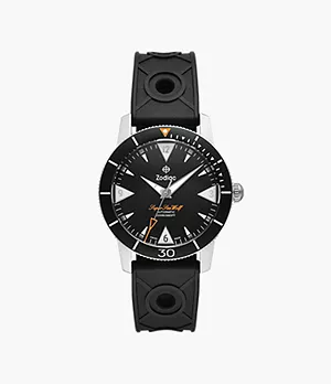 Super Sea Wolf 53 Skin Automatic Black Rubber Watch