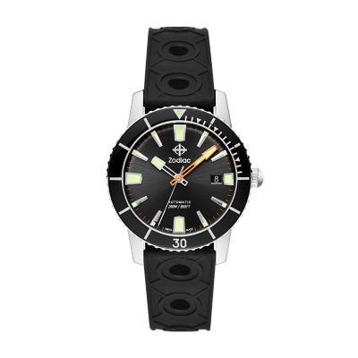 Super Sea Wolf 53 Compression Automatic Black Caoutchouc Rubber