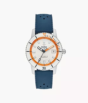 Super Sea Wolf Automatic Blue Rubber Watch